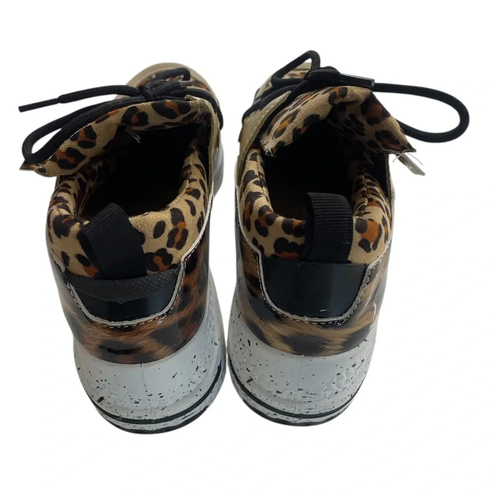 Leopard print Brown,Black,gold Animal Print Sneakers size 6 - Picture 7 of 8